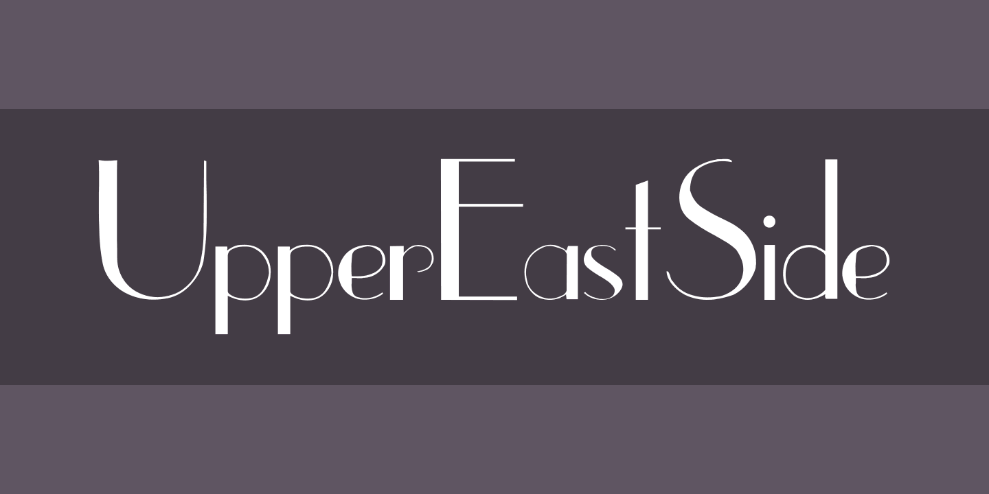 UpperEastSide Regular Font preview